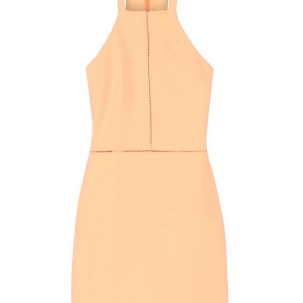 NWT Elizabeth and James Peach Reeves Pointelle-trimmed Chic Mini Dress. Size 0. - Picture 3 of 8